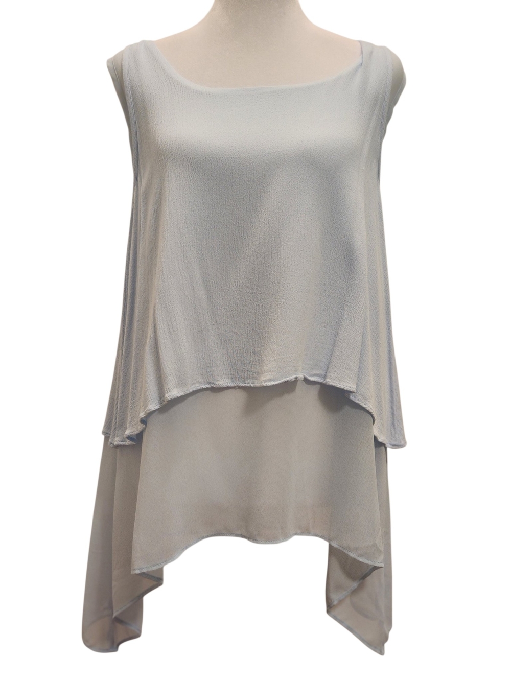 Fairy Boho Whimsygoth Shirt Blue Size S Sleeveless Layered Blue Tunic Top Blouse